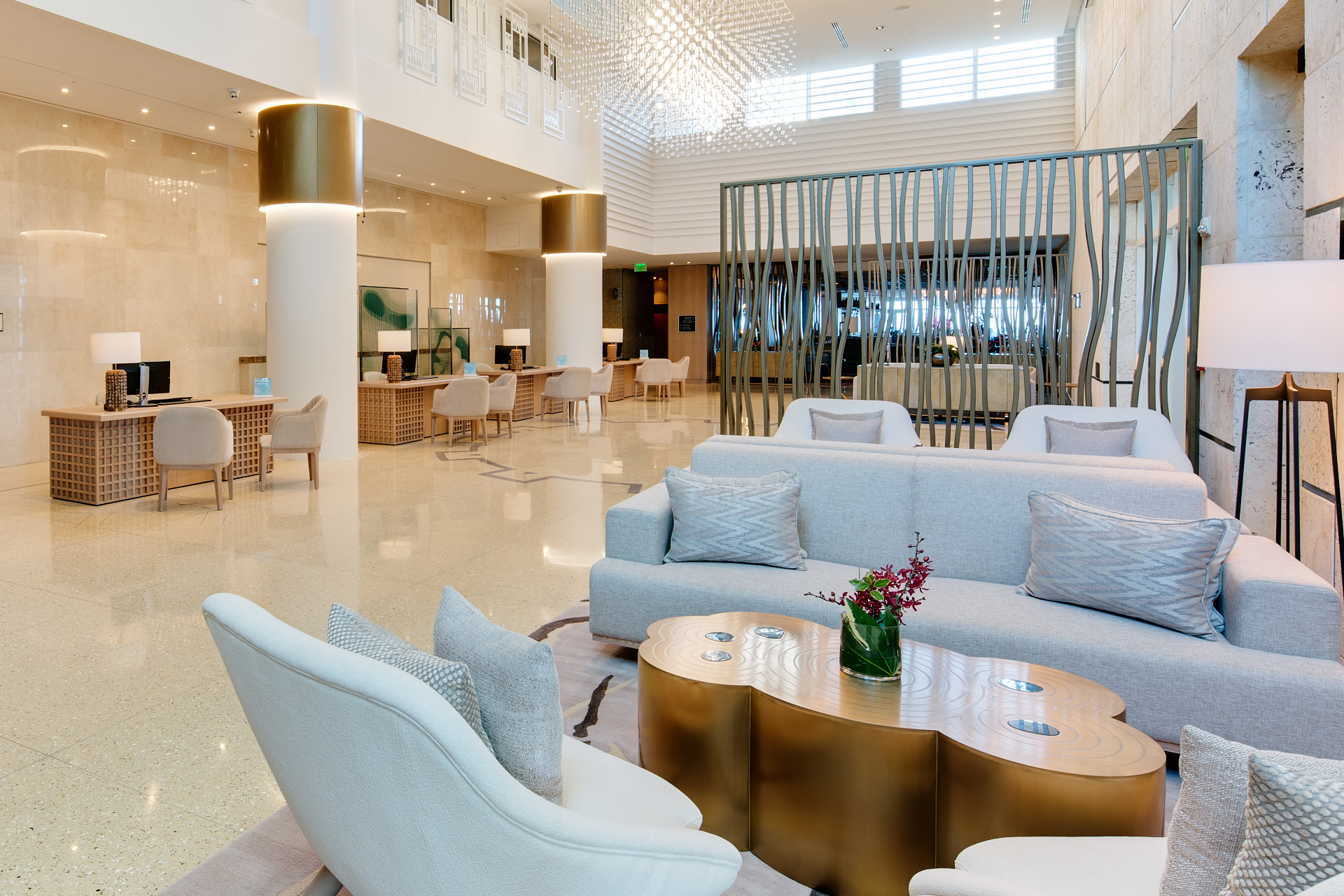 Hotel lobby of the Carillon Miami 