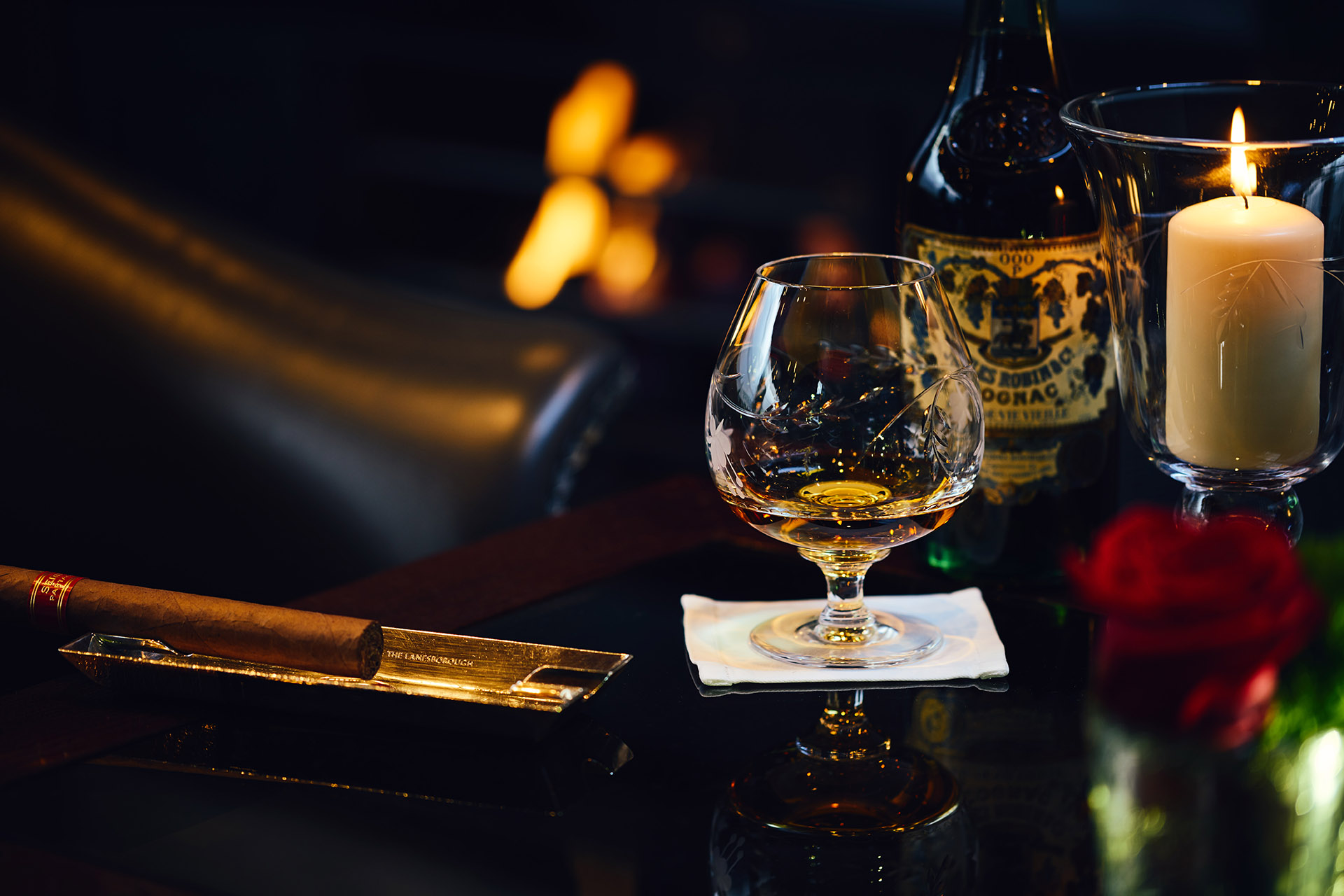 Cigar room setup lifestyle at The Lanesborough